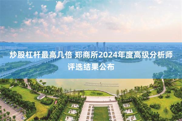 炒股杠杆最高几倍 郑商所2024年度高级分析师评选结果公布