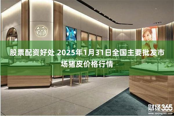 股票配资好处 2025年1月31日全国主要批发市场猪皮价格行情